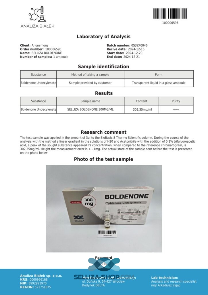 Boldenone Selliza Pharma Equipoise