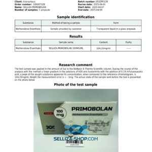 Primobolan Selliza Pharma Methenolone Enanthate